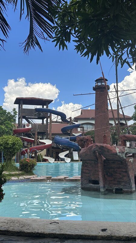 Water Slides from pool